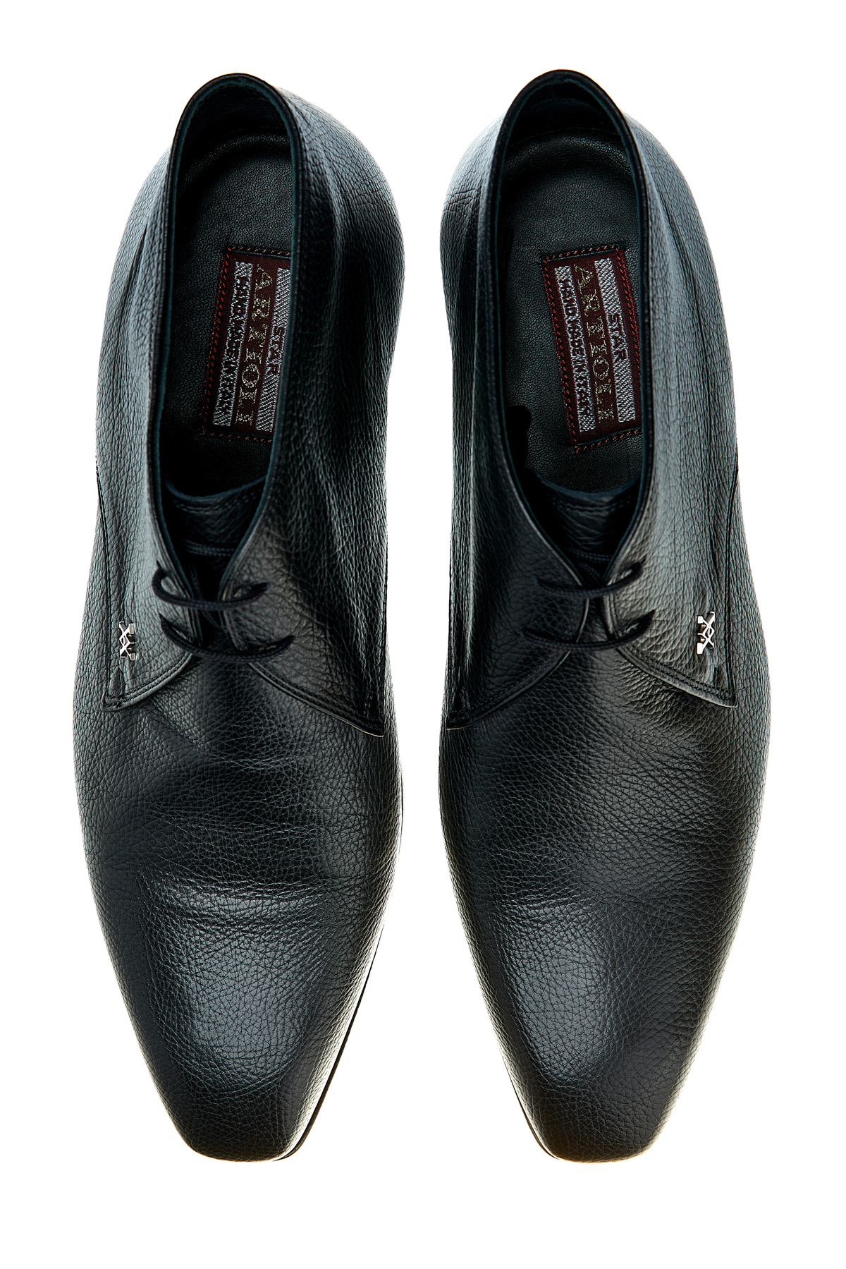 Ботинки-дезерты из крупнозернистой кожи с квадратным мыском ARTIOLI, цвет черный, размер 42 - фото 6